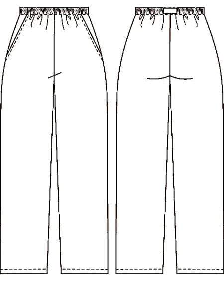 Cherokee Workwear Pant 4001 WW Natural Rise Tapered Leg Pull-On Pant Black