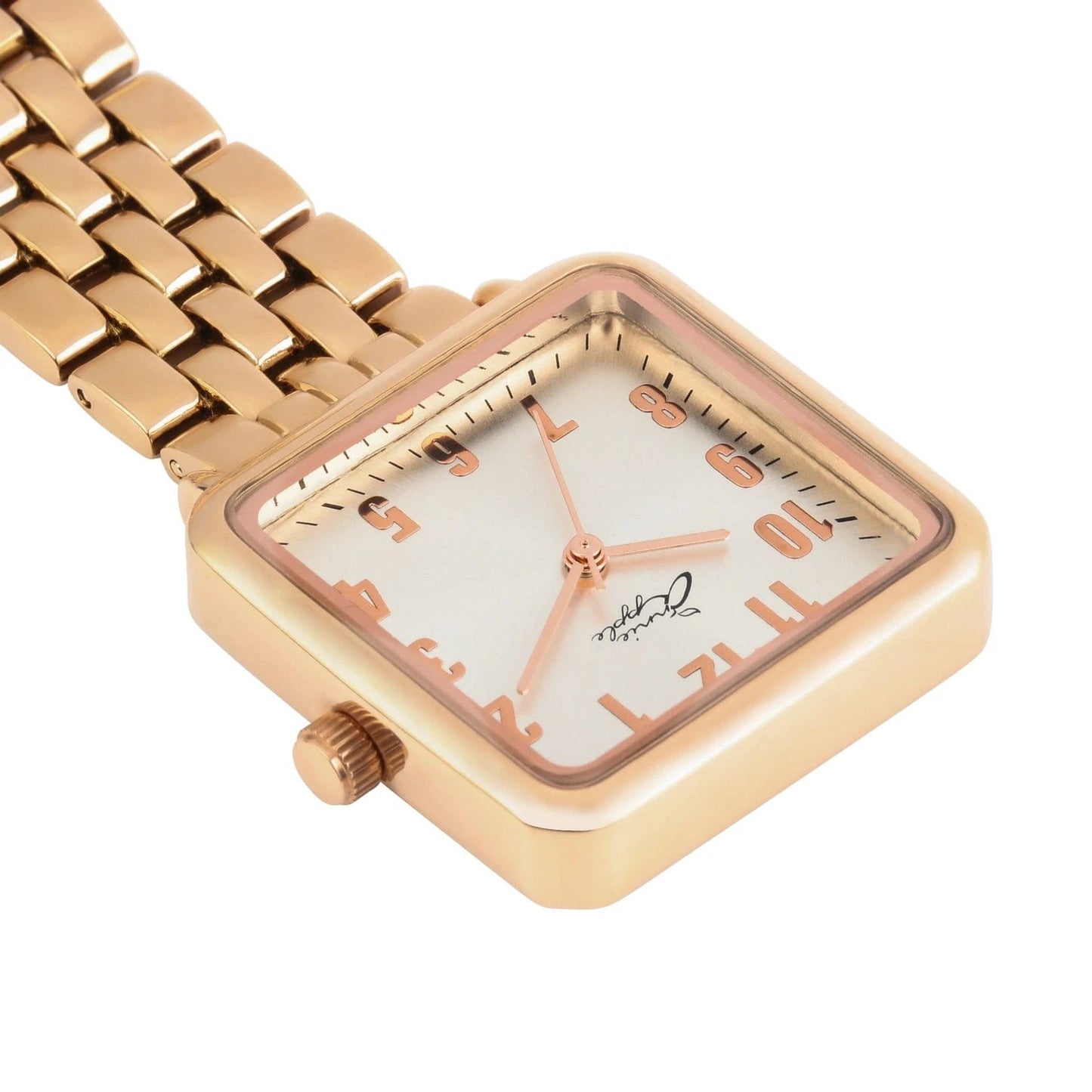 Annie Apple Fob Watches Eunoia Silver/Rose Gold Link Fob Watch