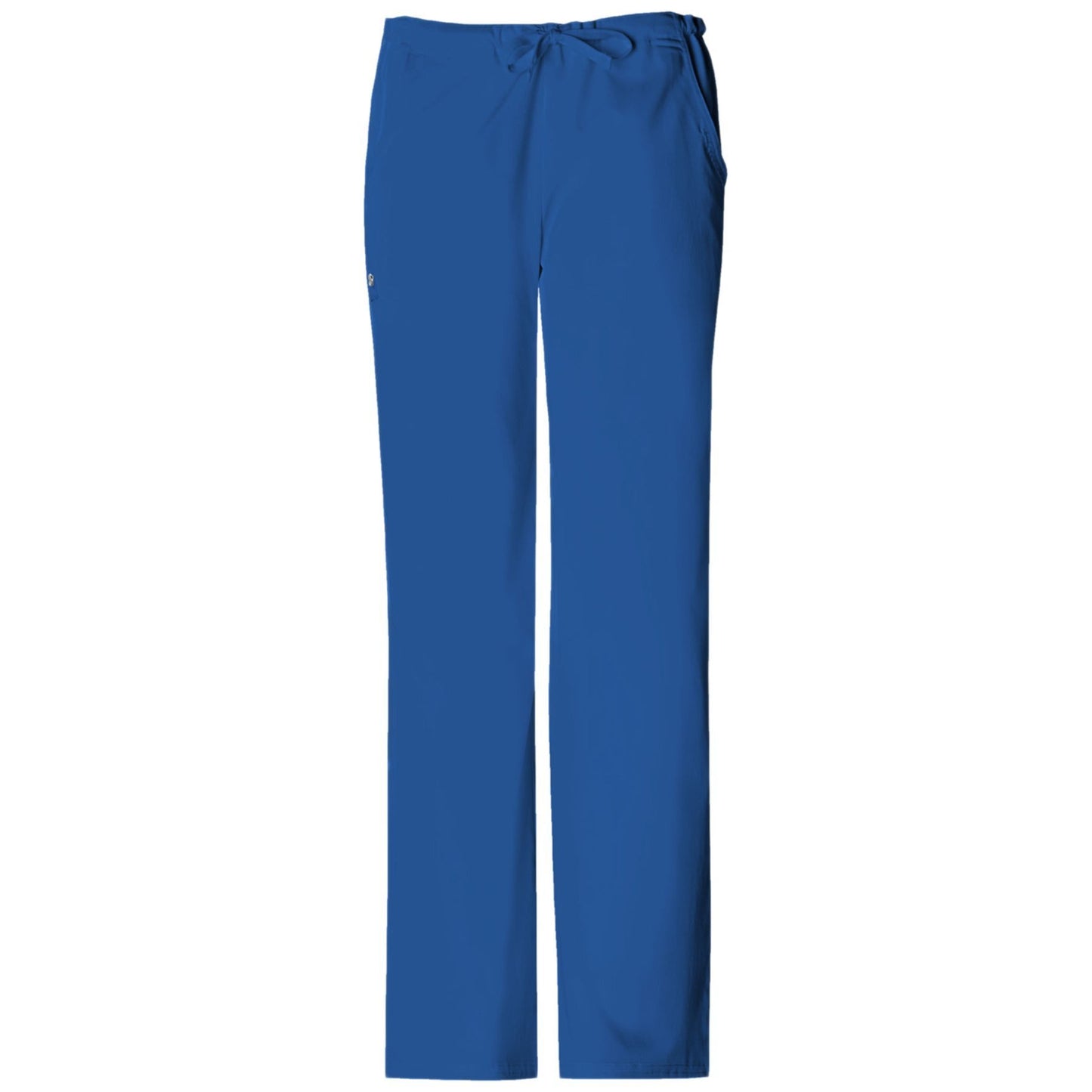 Cherokee Luxe 1066 Scrubs Pants Women's Low Rise Straight Leg Drawstring Royal