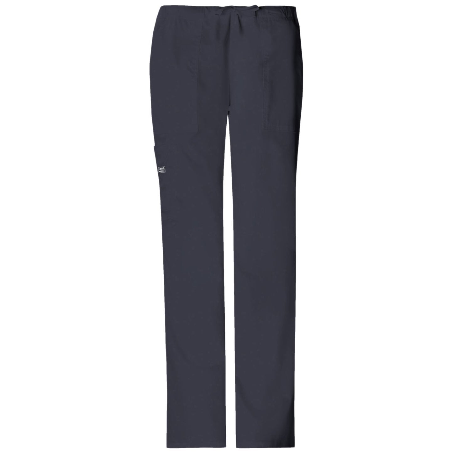 Cherokee Workwear Core Stretch 4044 Scrubs Pants Women's Mid Rise Drawstring Cargo Pewter