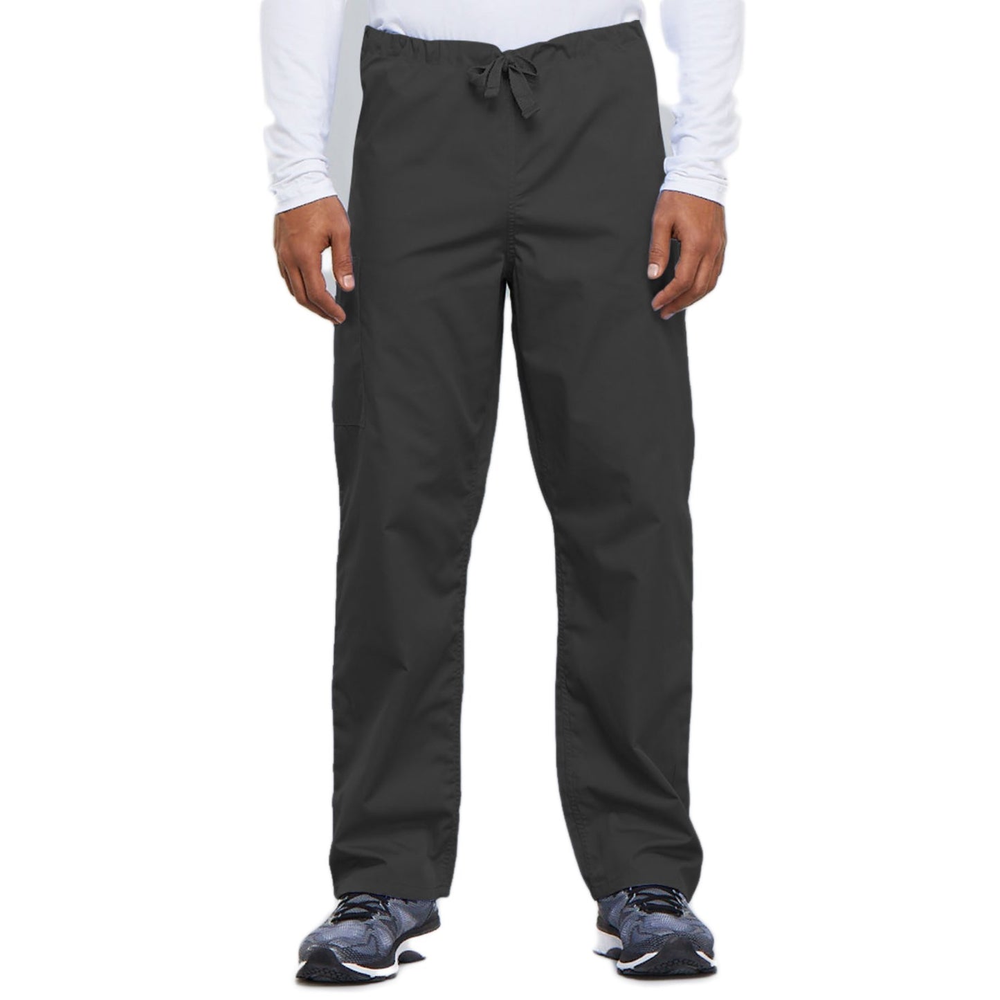 Cherokee Workwear 4100 Scrubs Pants Unisex Drawstring Cargo Pewter