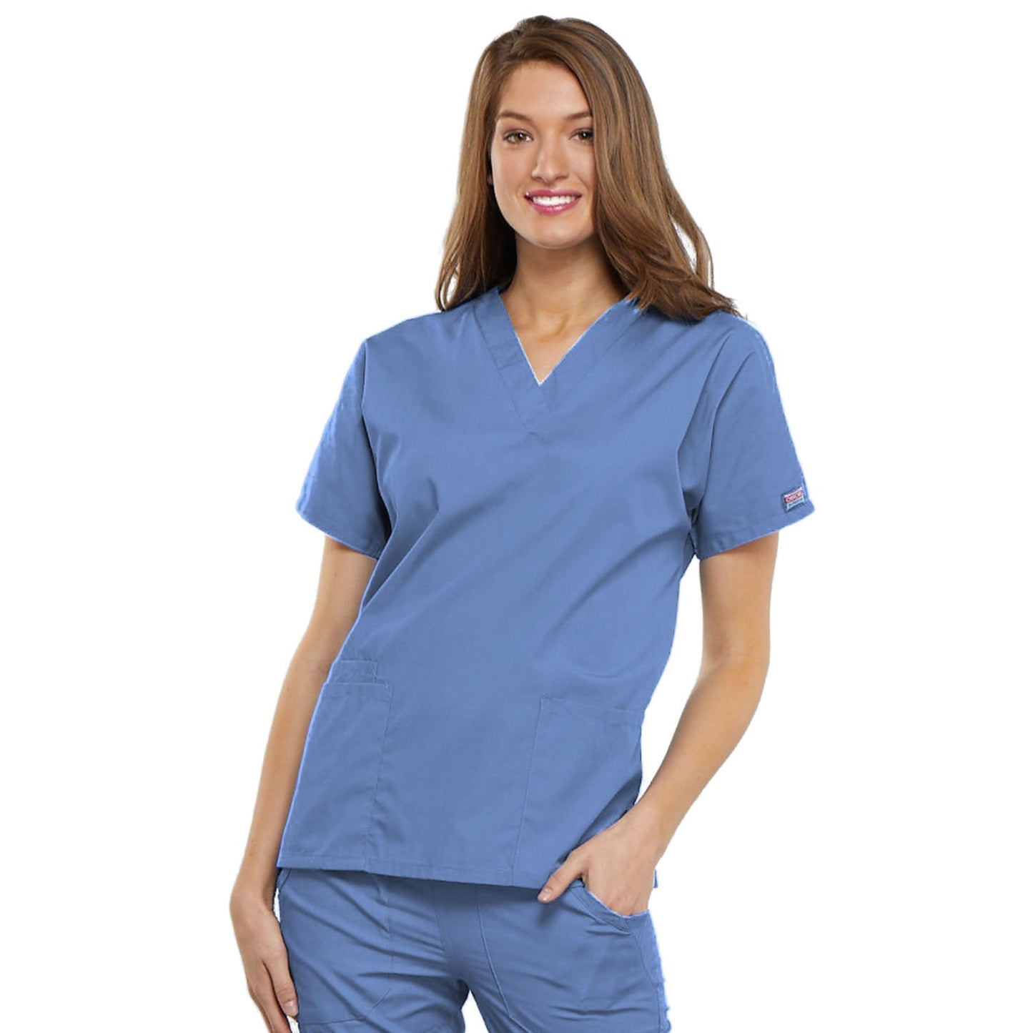Cherokee Workwear 4700 Scrubs Top Women's V-Neck Ciel Blue
