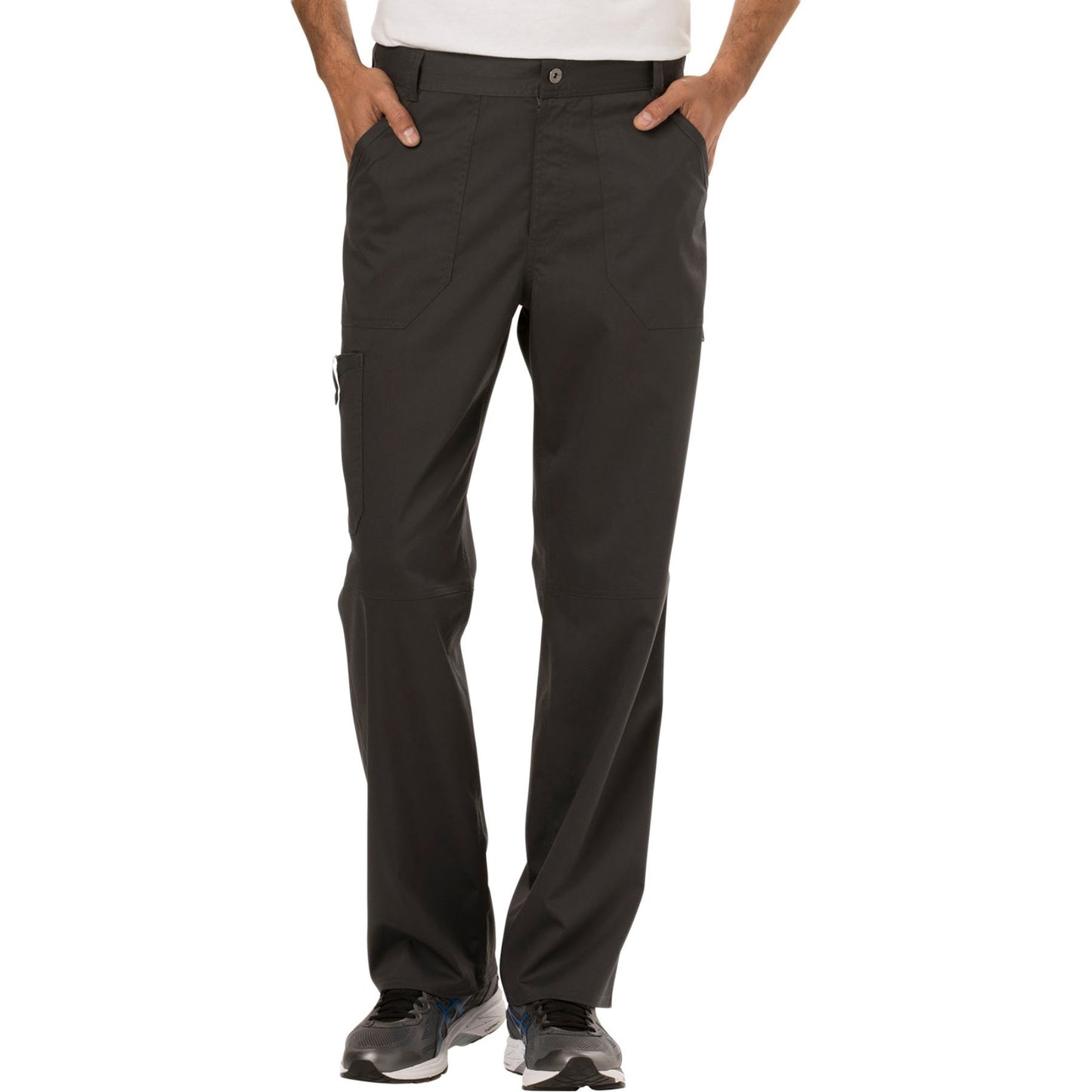 Cherokee Workwear Revolution WW140 Scrubs Pants Men's Fly Front Pewter