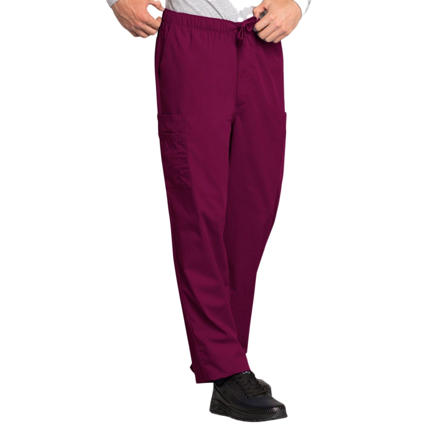 Cherokee Scrubs Pants Cherokee Workwear 4000 Scrubs Pants Men's Drawstring Cargo Wine