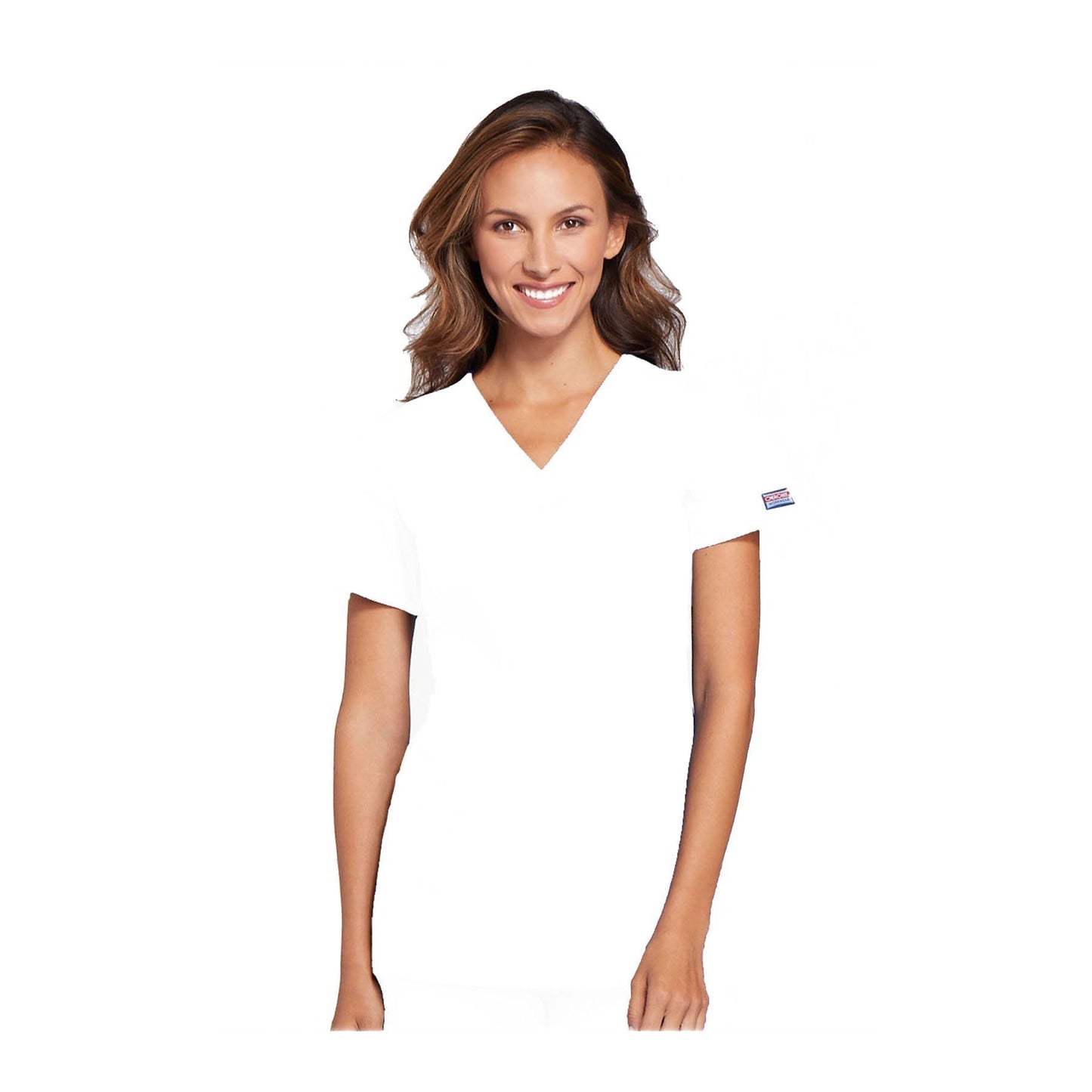 Cherokee Workwear Top WW V-Neck Top White Top