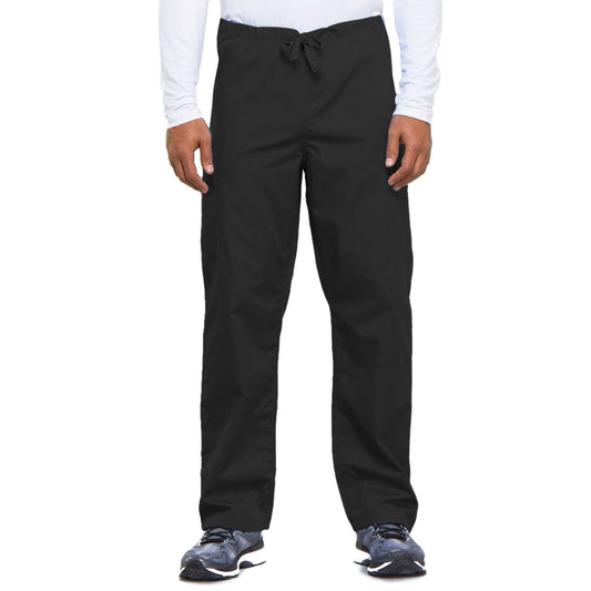Cherokee Workwear 4100 Scrubs Pants Unisex Drawstring Cargo Black