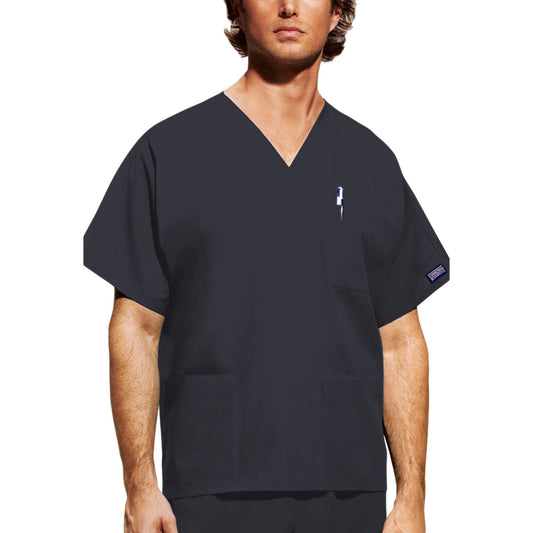 Cherokee Workwear 4876 Scrubs Top Unisex V-Neck Pewter