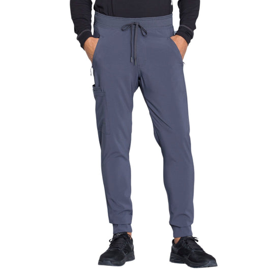 Cherokee Infinity CK004A Scrubs Pants Men's Natural Rise Jogger Pewter