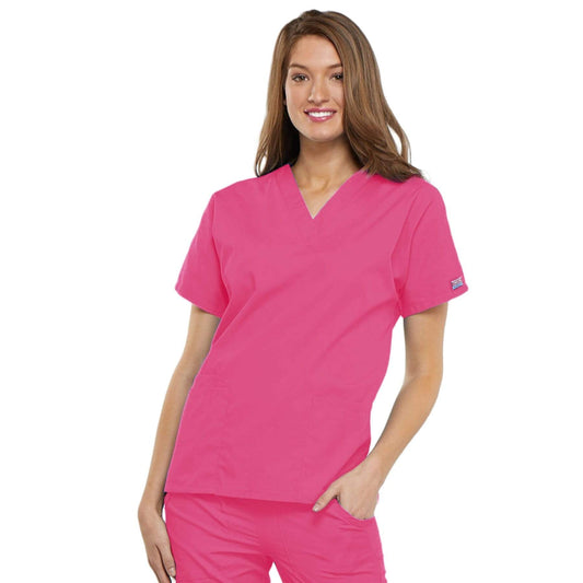 Cherokee Workwear 4700 Scrubs Top Women's V-Neck Shocking Pink