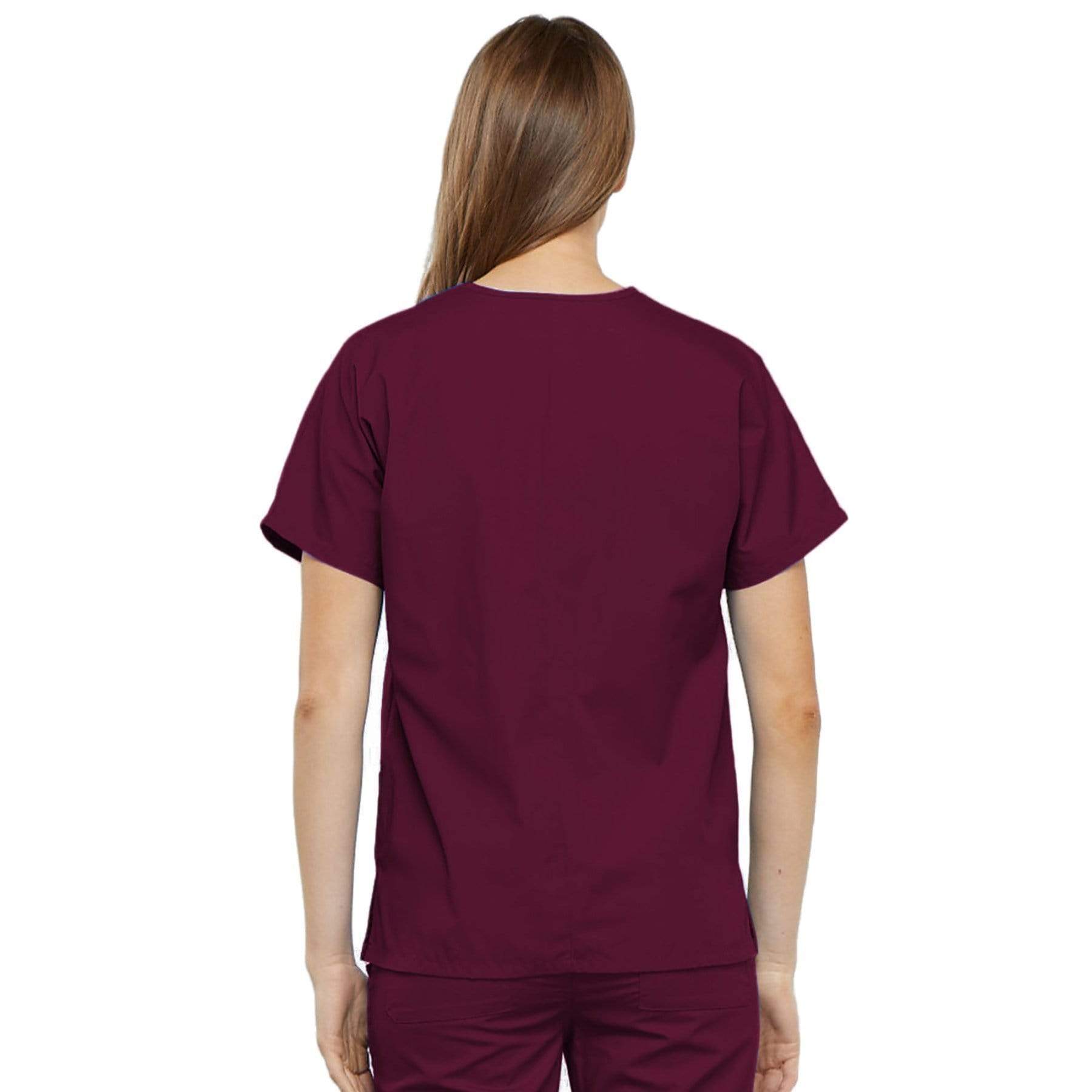 Cherokee Scrubs Top Cherokee Workwear 4700 Scrubs Top Women's V-Neck Wine