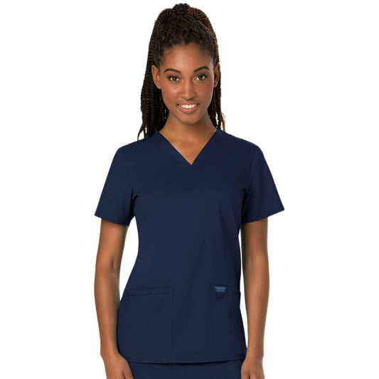 Cherokee Workwear Revolution WW620 Scrubs Top Women's V-Neck Navy