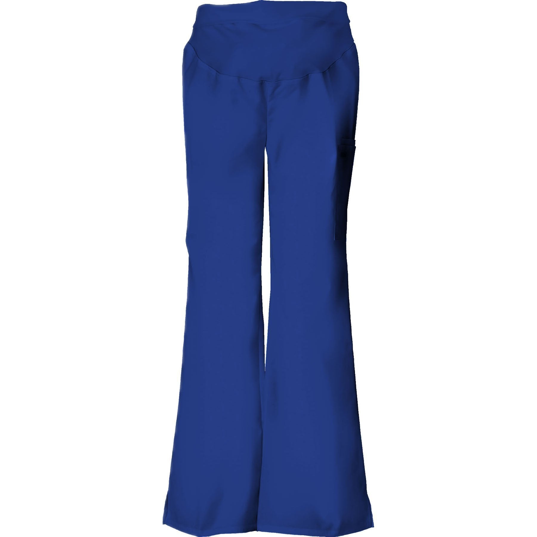 Cherokee Scrub Pants Flexibles Maternity Knit Waist Pull-On Pant Galaxy Blue Pant