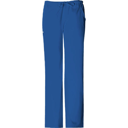 Cherokee Scrub Pants Luxe Low Rise Straight Leg Drawstring Pant Royal Pant