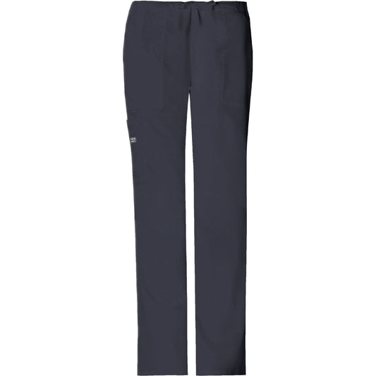 Cherokee Workwear Pant WW Core Stretch Mid Rise Drawstring Cargo Pant Pewter Pant