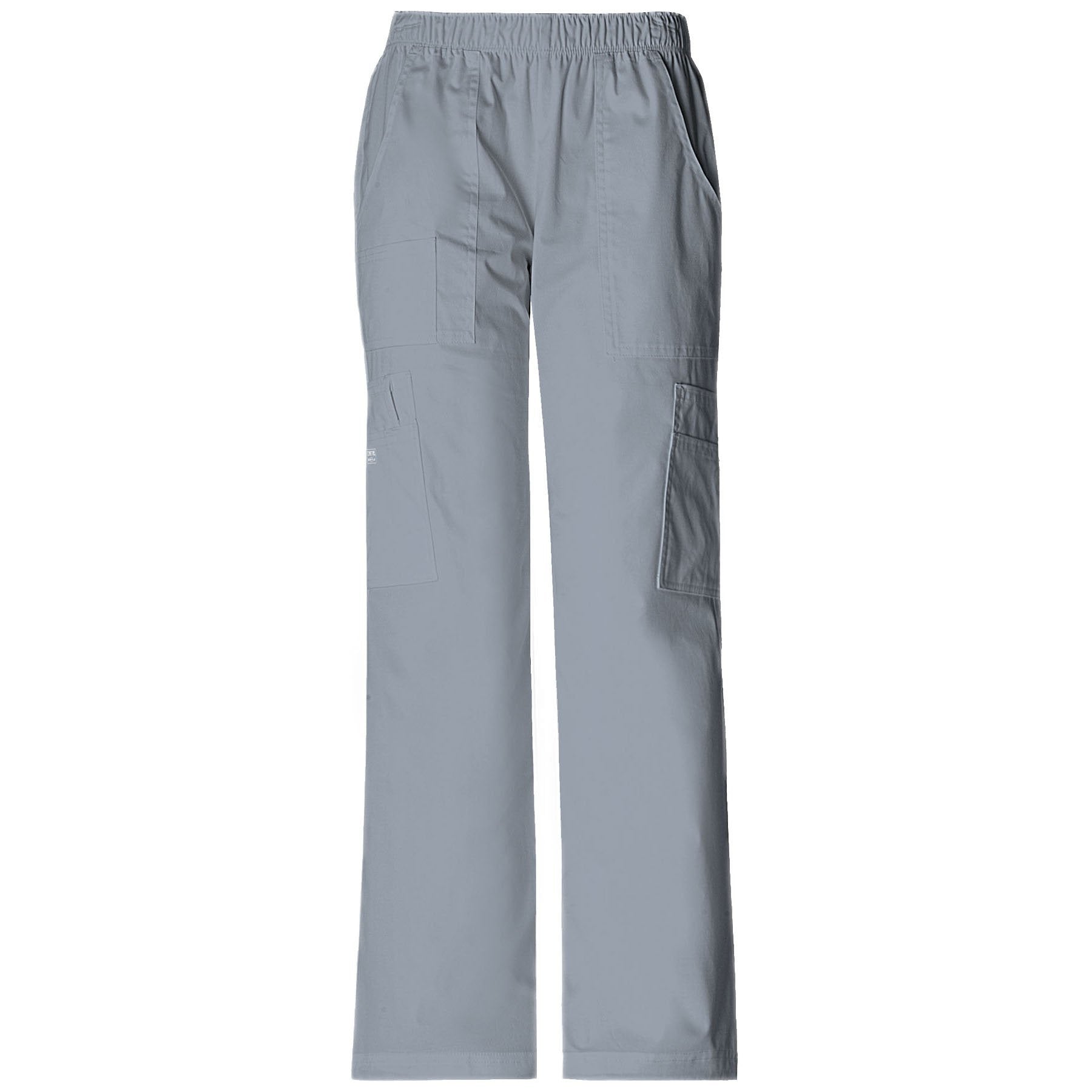 Cherokee Workwear Pant WW Core Stretch Mid Rise Pull-On Pant Cargo Pant Grey Pant