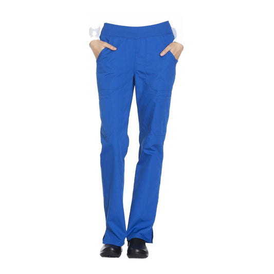 Cherokee Workwear Pant WW Mid Rise Straight Leg Pull-on Cargo Pant Royal Pant
