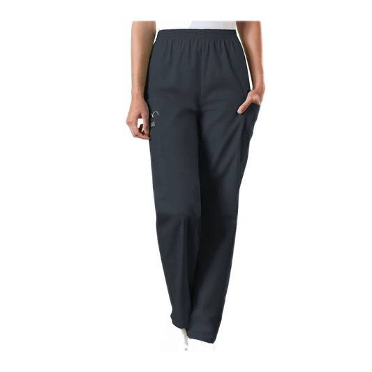 Cherokee Workwear Pant WW Natural Rise Tapered Pull-On Cargo Pant Pewter Pant
