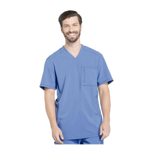 Cherokee Infinity CK910A Scrubs Top Men's V-Neck Ciel Blue