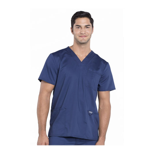 Cherokee Workwear Top WW Revolution Men's Men's V-Neck Top Navy